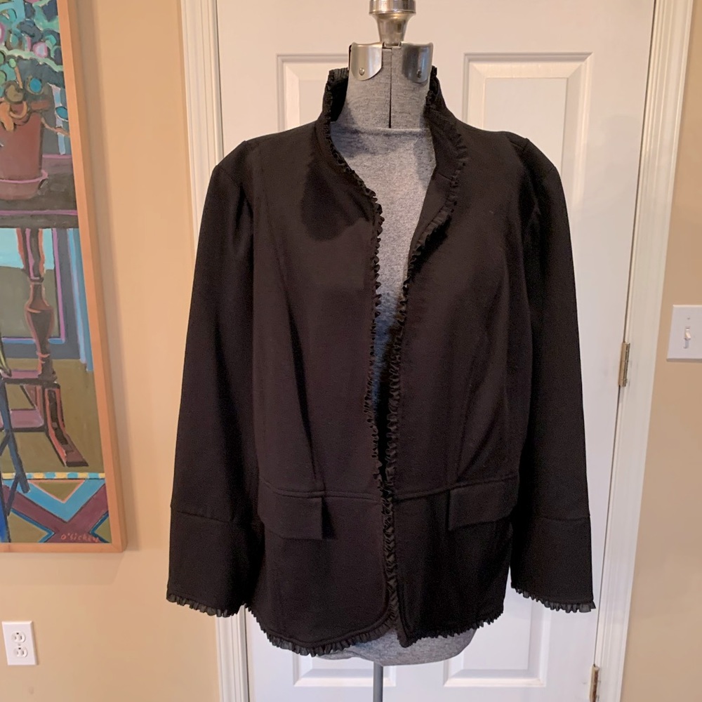 Chico’s size 3 Petite black suit jacket/blazer.